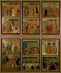 Maestà: once escenas de la Pasión, 1308-11